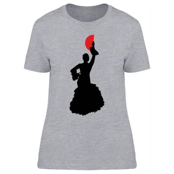 Female Dancer With A Red Fan T-Shirt Women -Image by Shutterstock, Female XX-Large