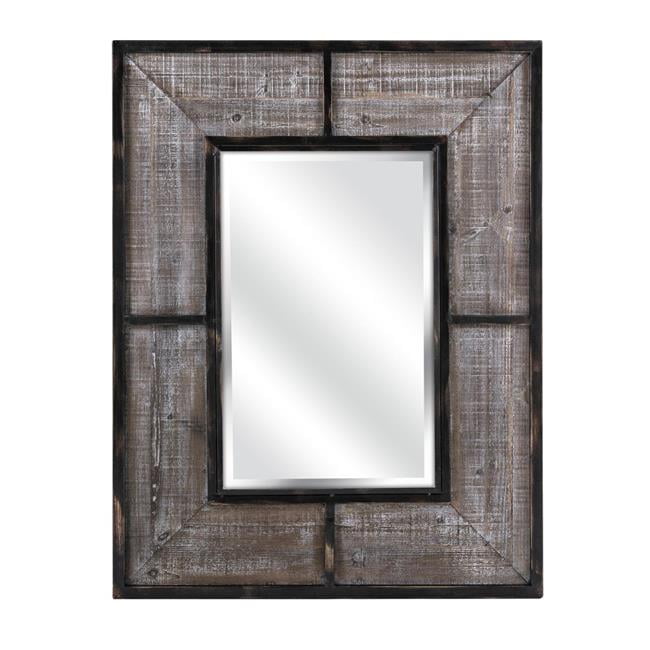 Imax Z75333 Rajya Wood Metal Framed Mirror Brown