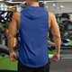 thumbnail image 4 of Ceisia Men's Stretchy Breathable Solid Color Loose Fit Sleeveless Hooded Workout Tank Top Gift, 4 of 6