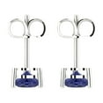 thumbnail image 4 of Clara Pucci 1.5 ct Brilliant Heart Cut Studs VVS1 Genuine Conflict free Blue Tanzanite Solid 14K White Gold Designer Everyday Earrings Push back, 4 of 5