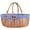 Blue, variant on Large Wicker Picnic Basket with Handles,Handle Sturdy Woven Body with Removable and Washable Lining,Outdoor Camping,Gift Packing,Garden Picking, Storage.Gray