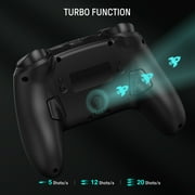 Funlab Video Game Pro Controller with Charging Dock Compatible with Switch/2/OLED, Steam Deck & PC, Black