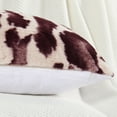 thumbnail image 3 of Home Soft Things Tiger Print Faux Fur Pillow Covers, Set of 2, 20"x20", Wild Cat-Damson, 3 of 8