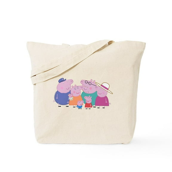 CafePress - Peppa Pig: Granny & Grandpa Pig - Unisex Canvas Tote Bag, Beige, 1-Piece