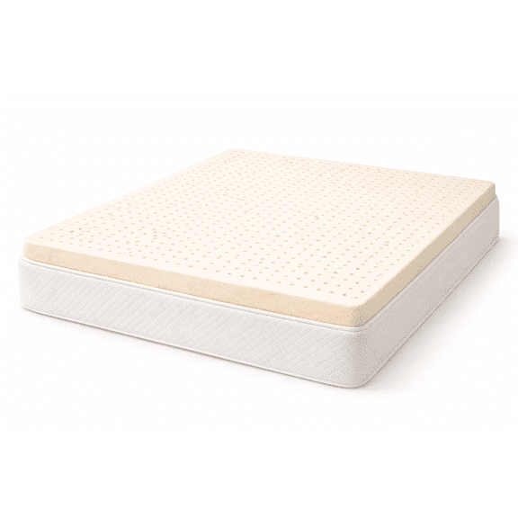 Oliver & Smith Premium 1-Inch GOLS Certified Natural Latex Mattress Topper, Soft and Breathable Queen Size Bed Topper for Pressure Relief