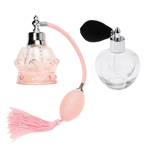 2 Botellas de Perfume en de 100 Ml, Envases de Atomizador Vacíos, Botella Recargable de (rosa, )