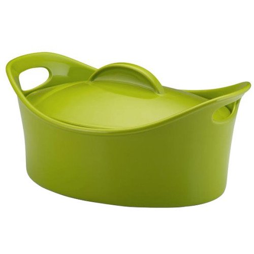 Rachael Ray Stoneware 41/4Quart Casseroval Covered Baking Dish, Green
