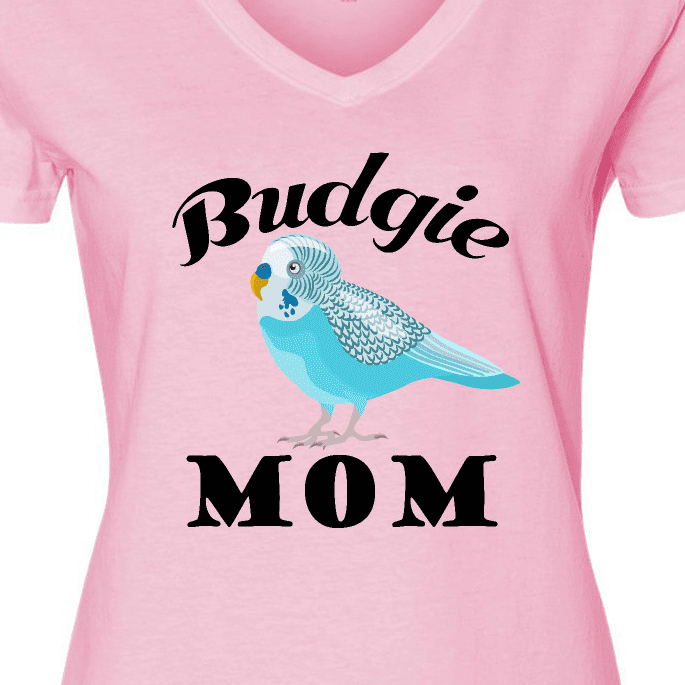 Inktastic Budgie Mom Parakeet Budgerigar Bird Women's V-Neck T