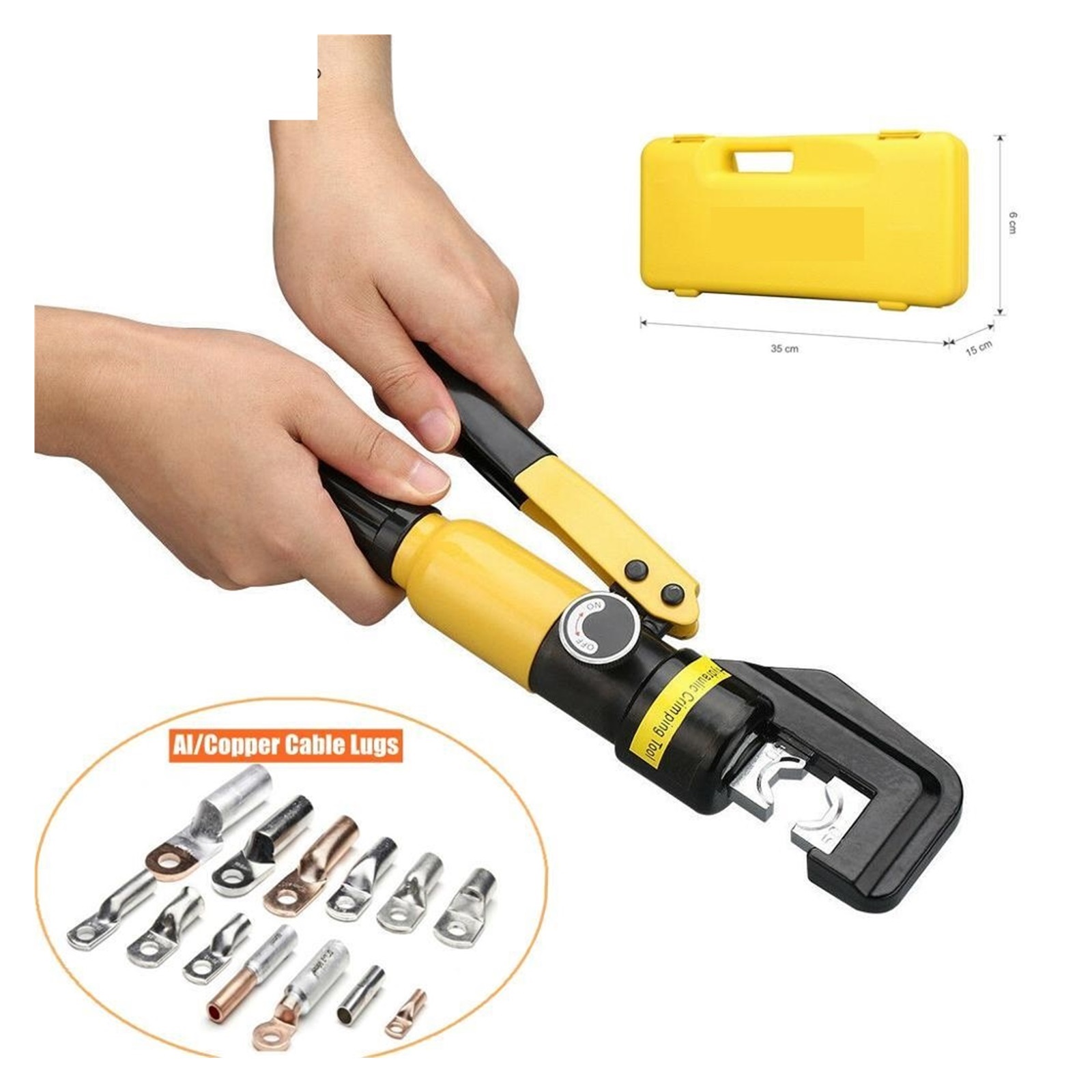 YQK-70 6T Hydraulic Crimping Tool Kit, W/ 8 Dies+Carry Case For Wire Lug Cable 4-70mm
--------
,Super Fast Cutting Speed