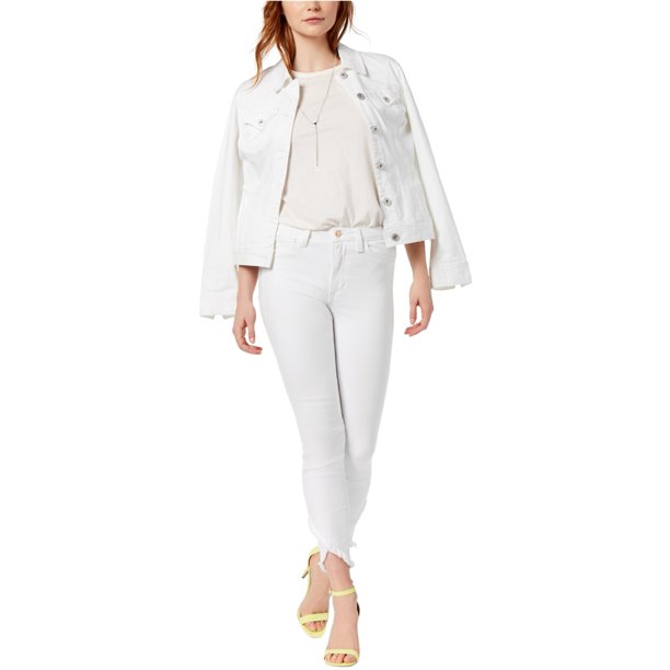 Joe's Charlie Frayed Skinny Fit Jeans para Mujer, Blanco, 26 Regular Joe's Ceñido