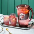 thumbnail image 4 of Clear Tritan Plastic Pitcher with Lid 32oz Red/Gray Beverage Dispenser Iced Tea Lemonade Pitcher Spout Filter & Measuring Lines 8.66x8.07x8.07in(Red), 4 of 6