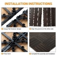 thumbnail image 4 of IVV 27PCS Deck Tiles, Premium Natural Pine Wood Floor Tiles, Outdoor Waterproof All Weather Interlocking Patio Tiles (12" x 12" - Black Walnut), 4 of 9