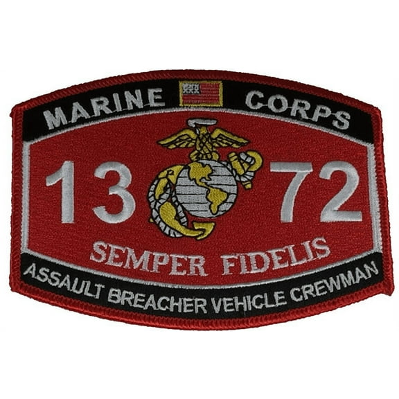 MARINE CORPS 1372 ASSAULT BREACHER VEHICLE CREWMAN SEMPER FIDELIS MOS PATCH EGA