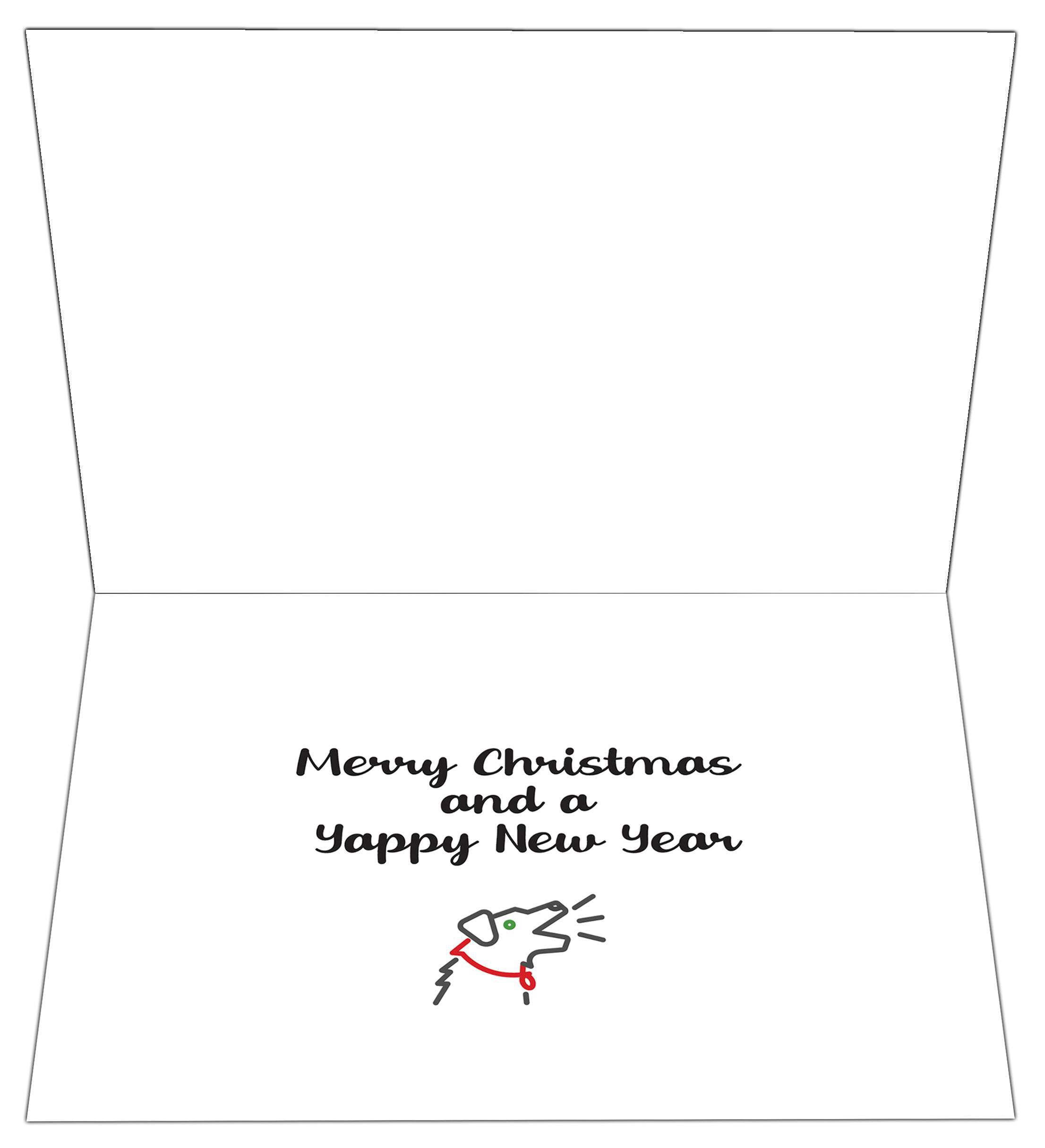 Glory To Dog And to All A Good Night Variety II (2025) Christmas Card Boxed Set of 12 Seasonal Greeting Cards (3 Each of 4 Sleepy Puppy Dog Designs) and Mailing Envelopes