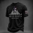 thumbnail image 2 of AHMOMEI Men's 9/11 25th Anniversary T Shirts Flag Printed Vintage Never Forget 911 T Shirt Patriotic Hope Courage 9 11 Memorial Shirt Black M, 2 of 4