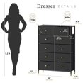 thumbnail image 3 of DECOMOMO 10-Drawer Tall Dresser for Bedroom, 3 of 9