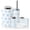 Color 4, variant on Bathroom Accessory Set 6 Piece with Raccoon Watercolor creativity fur cute wild animal Toothbrush Holder, Soap Dispenser, Soap Dish, Trash Can, Toothbrush Cup, Toilet Brush Holder