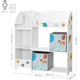 thumbnail image 3 of SONGMICS Organizador de Juguetes y Libros para Niños, Estantería de Almacenamiento Multincional con 2 Cajas, Gran Capacidad, Tema Universal, para Dormitorio, Salón, Blanco MGKR42WT, 3 of 5