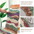 thumbnail image 5 of Yayeee 2 Pack Dining Chair Covers Stretch Parson Chairs Slipcovers Seat Protector, Artistic Desert Waves, 5 of 6