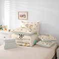 thumbnail image 6 of Catabedysis Bows ABC Print V 7 Pieces Full Size Bedding Sets,Personalized Monogrammed Gifts Full Size Bed in a Bag,Light Gray Reversible For Girls, 6 of 7