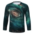 thumbnail image 4 of Men's Long Sleeve Shirts Tie Dye Letter Tshirt Crew Neck Casual Tee Tops Unisex 3D Graphic Print Shirts for Mens Women Fashion Undershirts, 4 of 6