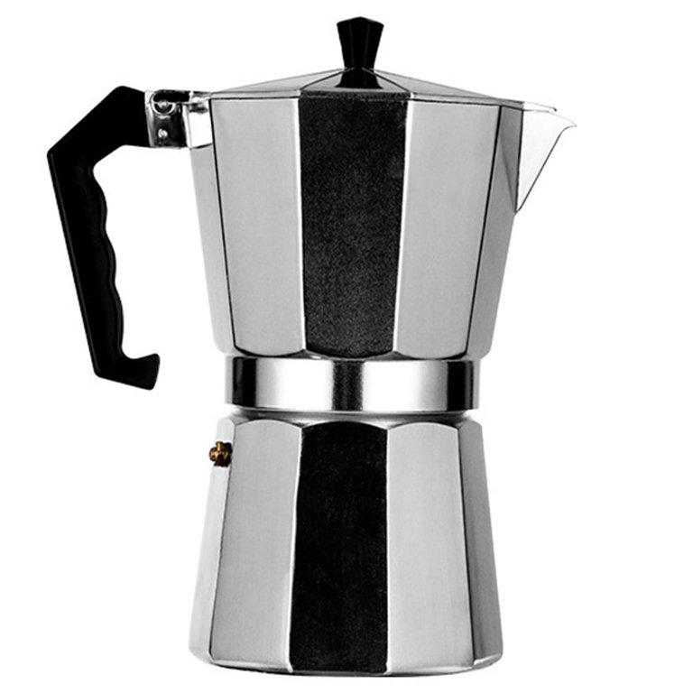 Moka Pot Italian Coffee Machine Espresso Aluminum Geyser Coffee Maker B8i5, Size: 13