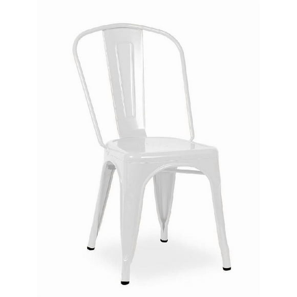 Chaise à manger Plata Décor Import enduite de poudre de roche en blanc