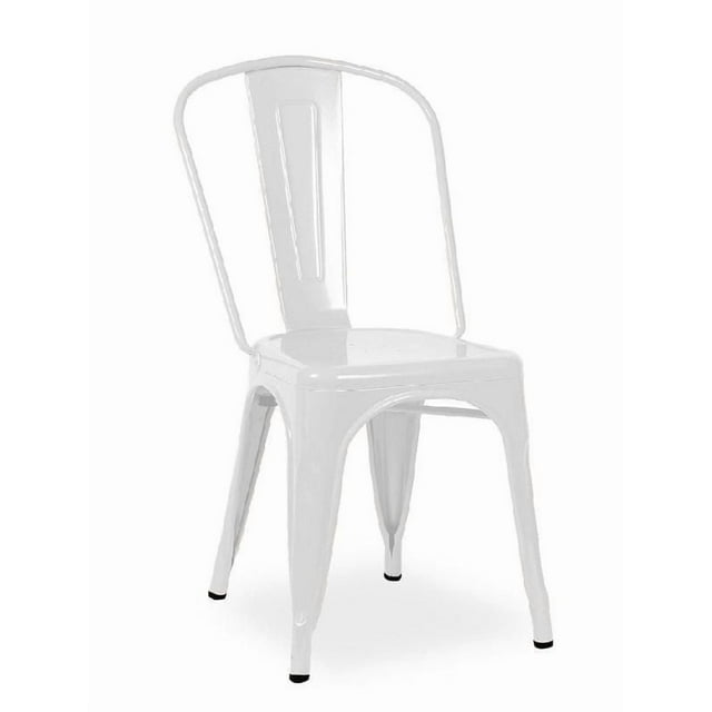 Chaise à manger Plata Décor Import enduite de poudre de roche en blanc