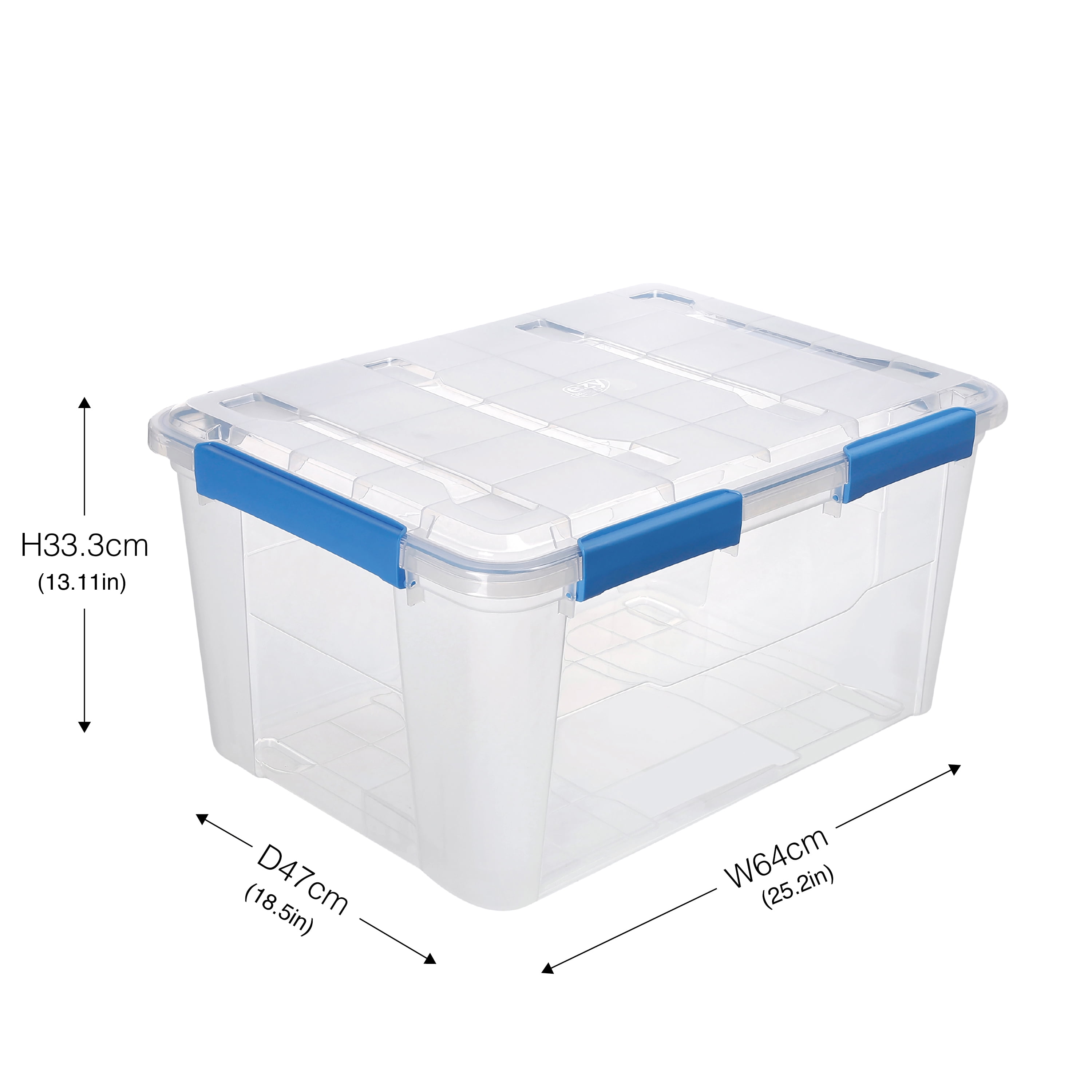 6 PACK - EZY STORAGE WATERPROOF 19.8Gal/79.3Qt/75L STORAGE BOX IP67