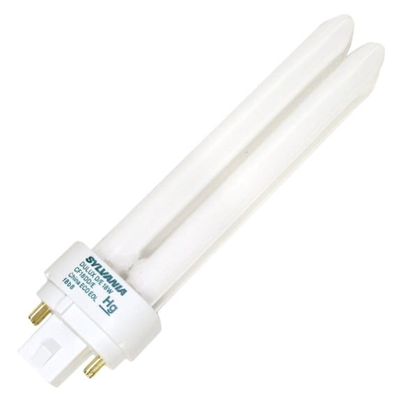 25 Pack Sylvania 20668 CF18DD/E/841/ECO 18-Watt 4100K 4-Pin Double Tube Compact Fluorescent Lamp