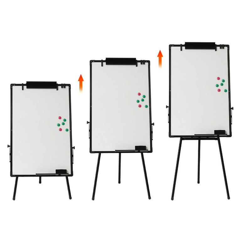 M&T Displays 23x35 Inch Adjustable Magnetic Whiteboard Flipchart Dry Erase  Free Standing Write Board Paper Stand for Schools Classrooms Presentations