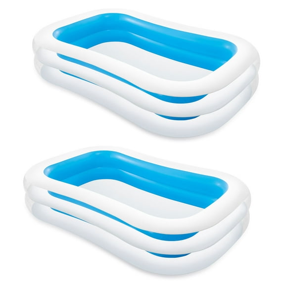 Intex Swim Center 103in x 69in x 22in Outdoor Inflatable Swimming Pool (2 Pack)