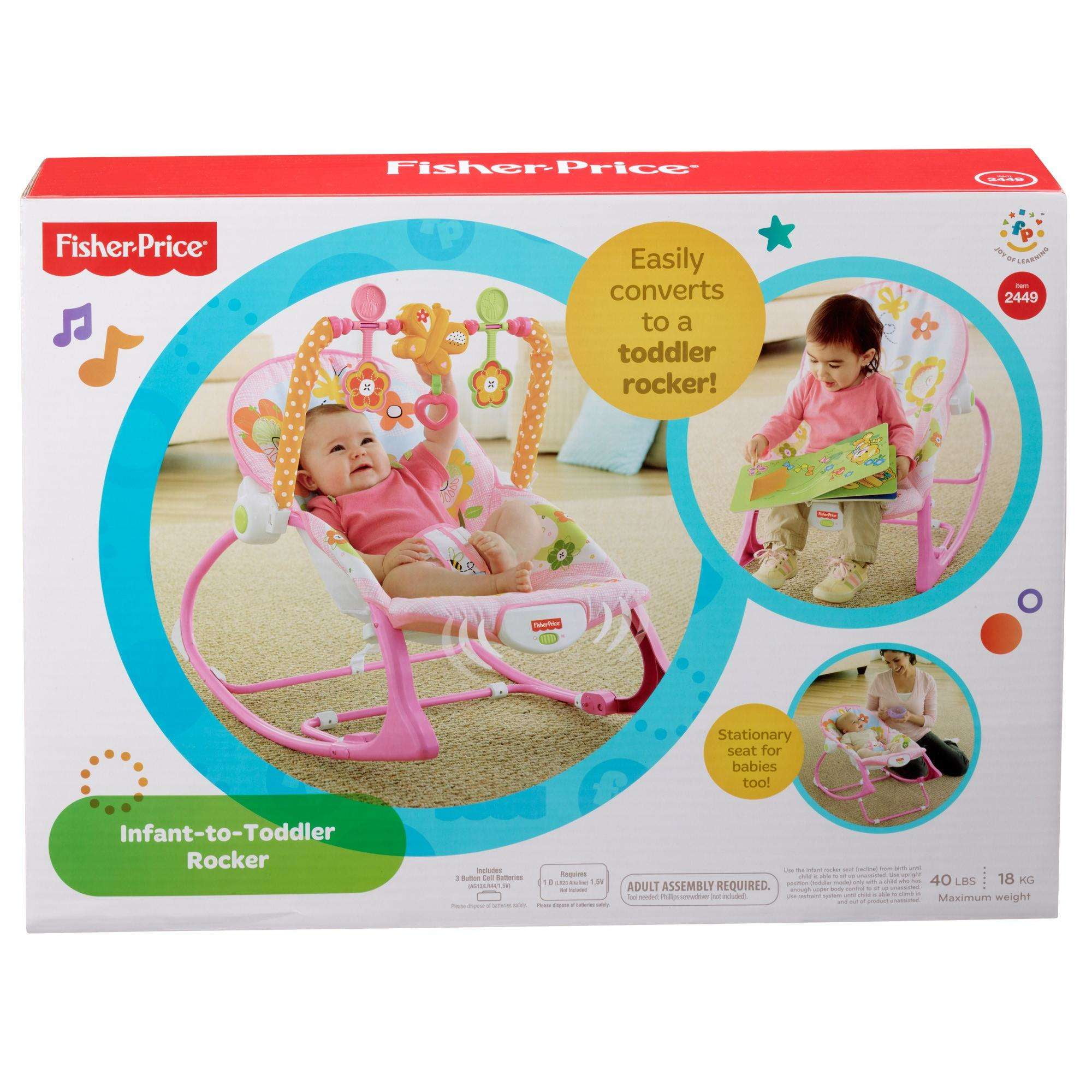 fisher price infant to toddler rocker pink