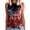 Red, variant on USA 250th Anniversary Graphic Tank Stars and Stripes Print Loose Fit Summer Red L