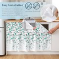 thumbnail image 5 of Weeping Flowers Sink Skirt 10"W x 11"L,Dustproof Under Sink Curtain Skirt for Bathroom Kitchen,Teal Grey Summer Spring Floral Botanical Art Adhesive Short Vanity Curtains Cover for Laundry Closet, 5 of 8