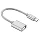 thumbnail image 1 of Cable OTG tipo C a adaptador de cable de conexión USB 2.0 (plateado), 1 of 5