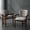 Beige, variant on Set of 2 White Arm Chairs with Foam Filling / Space - Saving for Dining Rooms
