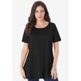 thumbnail image 2 of Roaman's Women's Plus Size Ultimate Cotton Crewneck Short Sleeve Swing Tee, 2 of 6
