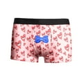 thumbnail image 4 of JHHLSF Mens Valentines Day Printed Underwear Style Red Bubble Special Love Rose Shorts Mid Waist Pink,2XL, 4 of 5