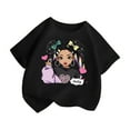 thumbnail image 4 of LRen Girls Shirts Size 8 Kid Girls Cute Graphic Print Tops Round Neck Short Sleeve Tee Soft Summer Casual T Shirt, 4 of 6
