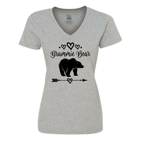 Inktastic Grammie Bear Grandma Women's V-Neck T-Shirt