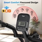 LNOW Recumbent Exercise Bike for Home,Light Commercial High-end Recumbent Bike with Arm Exerciser,Bluetooth App,Heart Rate, Low-Impact Cardio & Physical Therapy