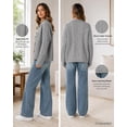 thumbnail image 4 of Womens Chunky Cable Knit Cardigan, Button Front Long Sleeve Sweater for Casual Wear, 4 of 9