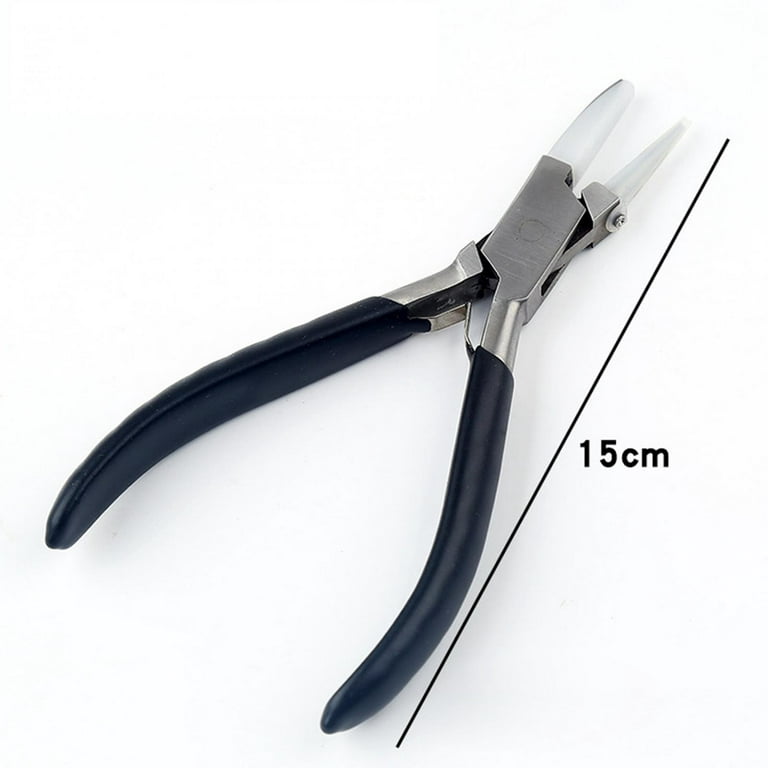 Double Nylon Jaw Pliers Jewelry Plier Wire Straightener Steel Wide Usage  Jaw Plier Nose Plier for Jewelry Repair Beading Wire Wrapping Style B 