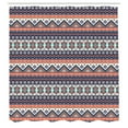 thumbnail image 2 of Ambesonne Aztec Shower Curtain, Oriental Zigzags and Lines, 69"Wx75"L, Salmon Night Blue Tan, 2 of 4