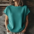 thumbnail image 2 of ZJXFGS Womens Short Sleeve Sweater Short Sleeve Sweaters formal Tops Sweaters for Women Trendy Green 2XL, 2 of 5
