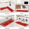 thumbnail image 6 of Merry Christmas Kitchen Rugs Set of 2,Holly Pine Branches Leaves Mat for Floor,Red Winter Holiday Non-Slip Kitchen Sink Mats Kitchen Decor Doormat+Runner Rug, 6 of 6