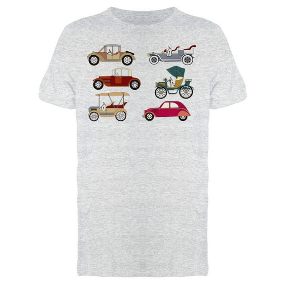 Vintage Cars Set T-Shirt Men -Image by Shutterstock, Male Large