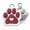 Red, variant on Personalized Dog Tag Custom Engraving of Content for Your Pet's Name and Information Cute Paw Shaped Pet Id Tag Dog Footprint Silver
