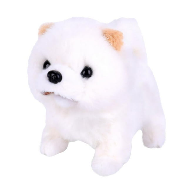 Perros de Control de Sonido Electrónico, Robot Interactivo para , Soporte para Perros, Juguetes Suaves para Caminar para Niños, el más - pomeranio, El 17x14x10cm
